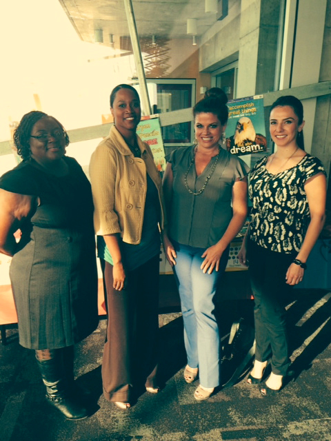 First 5 San Diego was invited to attend “Read to Achieve” on November 13, 2013. Above: Barbara Greer (Family Health Centers of San Diego), Rhonda Freeman (County of San Diego), Executive Director Kim Medeiros (First 5 San Diego), and Naomi Chavez (First 5 San Diego).