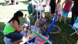 First 5 San Diego engaged children in physical activity at their booth at the It’s How We Live Festival in March.