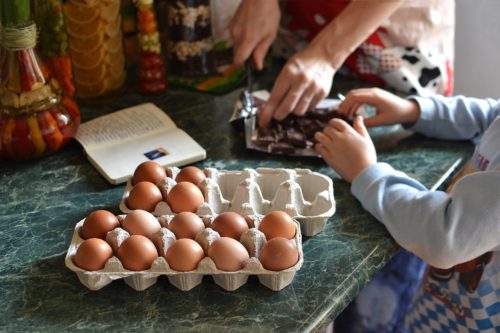 food coking chef kid parent eggs