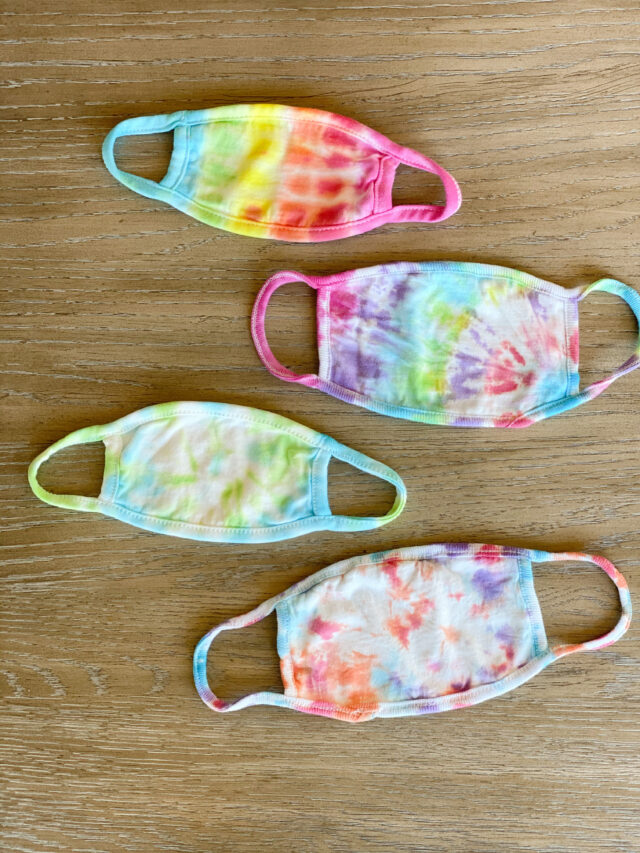 tie dye face coverings
