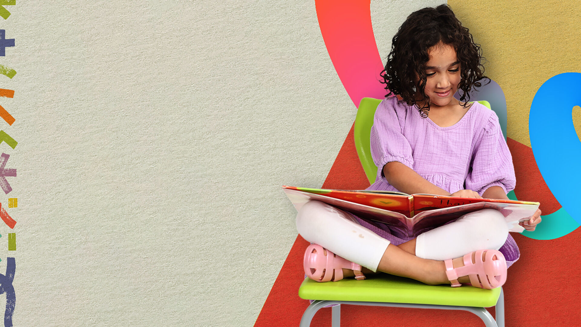 Photo of a girl reading a book